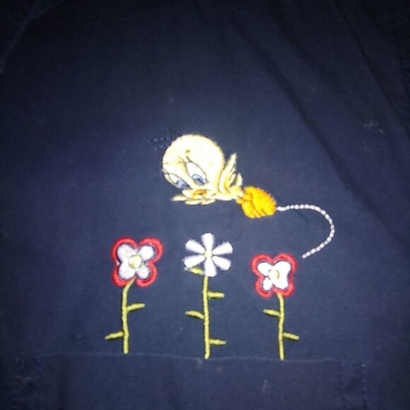 TWEETY BIRD LOONEY TUNES Navy Blue 3/4 length sleeve. Woman Size 18W/20W. - Picture 3 of 10